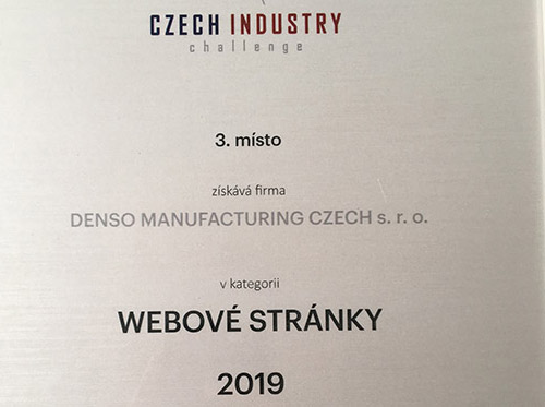 Třetí místo v kategorii Webové stránky